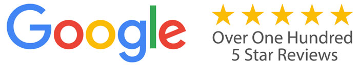 Over 100 hundred 5 star reviews on Google!